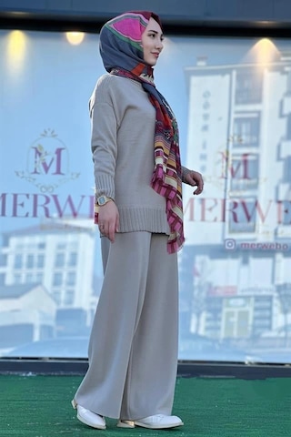Miss Dalida Triko Pantolonlu Takım Çok Renkli
