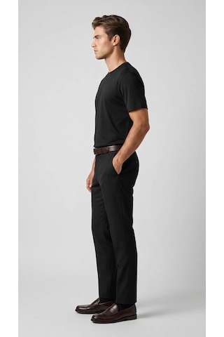 Lenasso Soft Touch Basic Erkek T-shirt Siyah