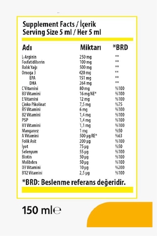 Nordic Bork Multivitamin Içeren Omega-3 Takviye Edici Şrp 150 Ml