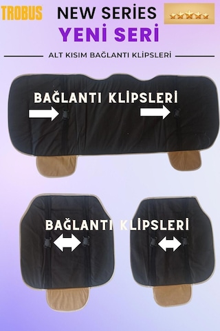 Su Geçirmez Ön Arka Araba Koltuk Minder Keten Oto Koltuk Minderi 3'lü Oturak Örtüsü Füme