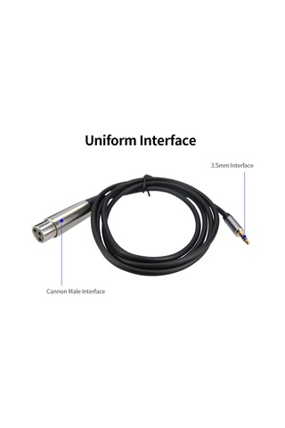 Yaozixa 1.5m Siyah 3.5mm Erkekden Xlr Dişiye Ses Kablosu - Gitar, Telefon, Ses Kartı Ve Mikser Bağlantısı İçin Altın Kaplı