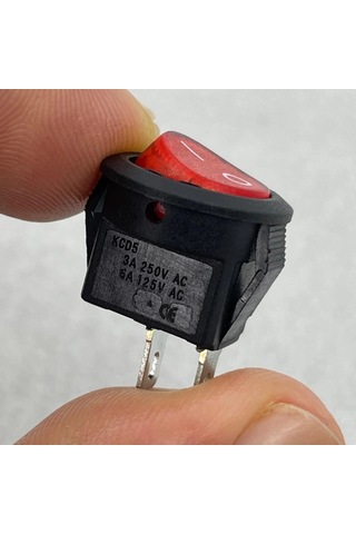 Ic-134e Kırmızı Yuvarlak Anahtar Işıksız On-off 2p
