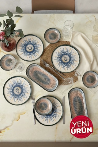 Keramika Hydra Kahvaltı Takımı 10 Parça 4 Kişilik 21286 Çok Renkli