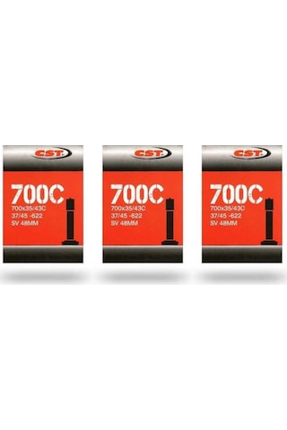 Cst 700x35-43 Oto Sibop 48mm 3lü Bisiklet İç Lastik Seti Cst 700x35-43 Oto Sibop 48mm 3lü Bisiklet İç Lastik Seti