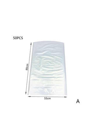 Ximistore9 60x150cm Beyaz Plastik Şeffaf Kıyafet Toz Koruyucu, Dolap İçin 50 Adet, Dayanıklı Ev Kullanıma Uygun Beyaz