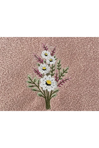 Daisy Flosh Nakışlı 6 Lı El Yüz Havlu Takımı Çok Renkli
