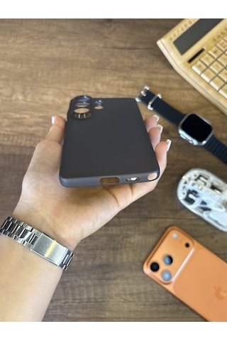 Samsung Galaxy S26 Ultra Uyumlu Süper İnce Mat Ultra Thin Silikon Kılıf Buzlu Siyah
