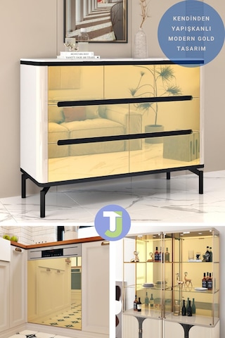 Technojet Kendinden Yapışkanlı Folyo Mutfak Banyo Tezgah Duvar Dolap Ve Masa Kaplama 60cmx100cm 001