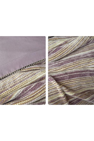 Ap Çift Kişilik Lizbon Lila Yatak Örtülü Nevresimli Set Lila