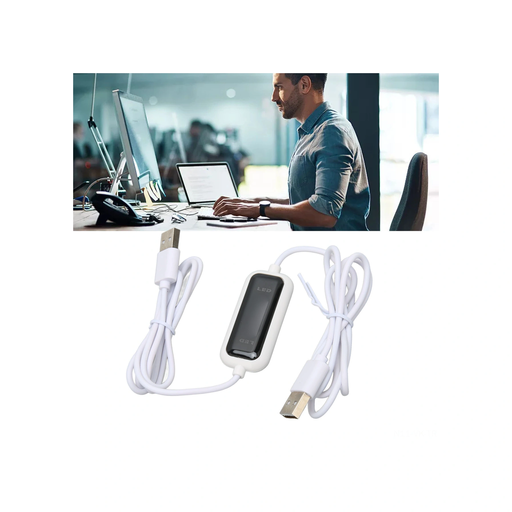 Vkemall Pc'den Pc'ye Hızlı Veri Transfer Kablosu Usb 2.0, 480mb/s Hız, Windows Desteği, Plug & Play, İki Bilgisayar Arası Dosya Taşıma Bağlantısı