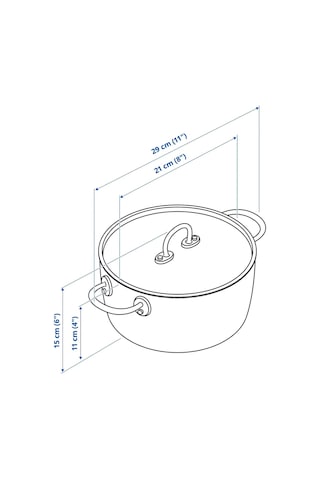 Ikea Fınmat Kapaklı Tencere 3 L 21 Cm Krom - Bakır 2 Parça