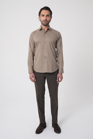 Bisse Regular Fit Klasik Yaka Cepsiz Açık Kahve Erkek Gömlek Gmkls4kc242059 10 Kahverengi