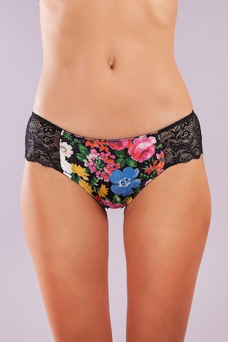 Golshan Garden Boy Short, Kadın Dantelli Çiçek Baskılı Şort Külot Çok Renkli