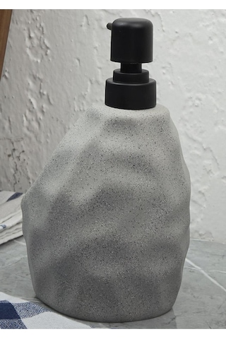 Taş Desenli Sıvı Sabunluk - Sünger Hazneli Mutfak Sabunluğu - 700 Ml - Çakıl Desen -