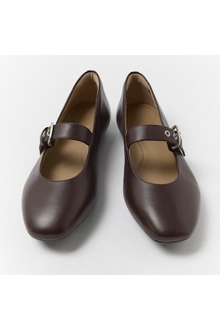 D07 Chocolat Babet Kadın E3d-090 / D07 Fitflop Delıcato Soft Leather Mary Janes D07 Chocolat