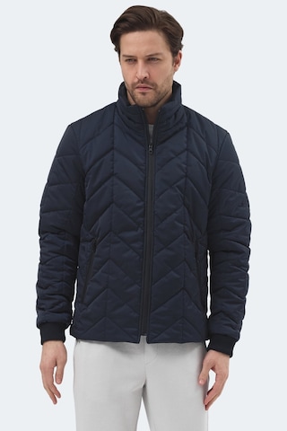 Slazenger Beast Erkek Dik Yaka Fermuarlı Lacivert Mont & Kaban Lacivert