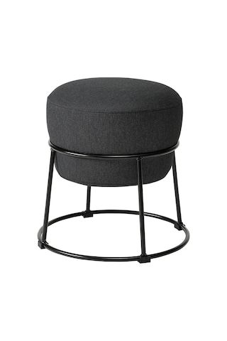 Puf, Vissle Koyu Gri Ayak Uzatma Tabureleri Yuvarlak Model