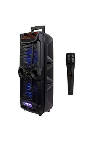 Led Işıklı Bluetooth Hoparlör Mikrofonlu Şarjlı Taşınabilir Speaker
