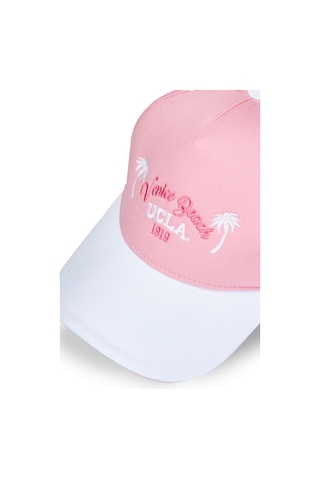 Ucla Caıro Pembe Baseball Cap Nakışlı - Unisex Şapka Pembe