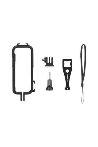 Springsun Puluz Panorama Kamera Koruyucu Çerçeve Video Kafesi Çift Soğuk Ayakkabı Tripod Adaptörü Montajlı Kamera Vlog Aksesuarları Insta360