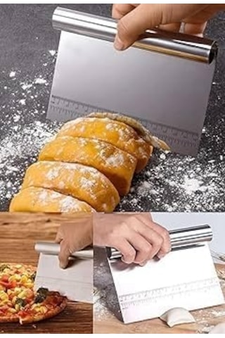 Smartizi Chef Prime Paslanmaz Çelik Hamur Kesici Ve Pasta Sıvama Kazıyıcısı - Ölçü Cetvelli Diğer
