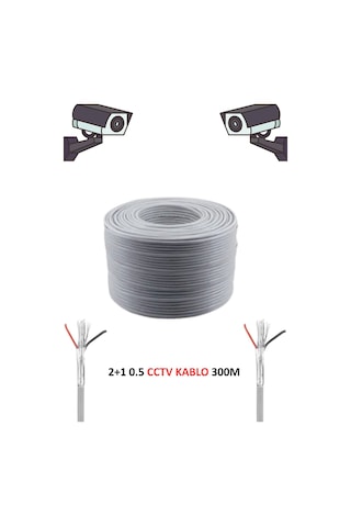 Fury 2+1 0.50mm Cctv Kablo Güvenlik Kamera Kablo 300m Metre