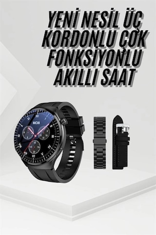 Plentiful Plentifulamoled Ekran Metal Deri Silikon Kordonlu Uyku Ve Sağlık Takibi
