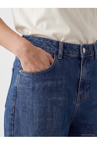 Lcwaıkıkı Classic İndigo Wideleg Kadın Jean Pantolon