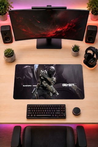 Call Of Duty Gaming Oyuncu 90x40 Cm Mousepad Kaymaz Taban Xl Mousepad Call7