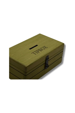 Ahşap Asma Kilitli Kutu Tipbox Bahşiş Kutusu 25cm X 14cm