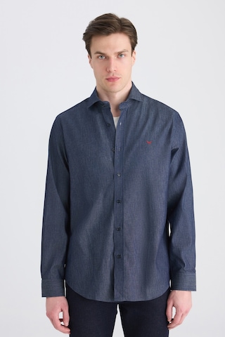 D'S Damat Ds Damat Comfort İndigo Düz Gömlek 5hc02ph06327m Çok Renkli