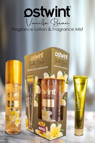 Ostwint Vanilla Bean Vücut Spreyi, 200ml Vücut Kremi, 50ml Ferahlatıcı Deniz Esintisi, Çiçeksi Parfü