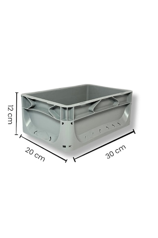 Alpbx 1.kalite Gri Plastik Kutu & Kasa 30x20x12 Cm - 5 Litre