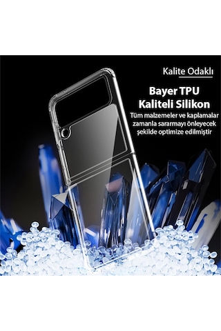 Dux Ducis Crystal Clin Series Samsung Galaxy Uyumlu Z Flip3 5g Shockproof Şeffaf Silikon - Kılıf- 5775