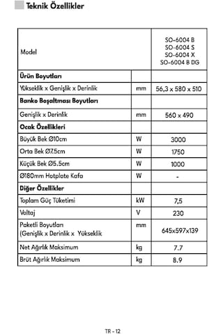 Vestel SO-6004 X Set Üstü Ocak (2020)