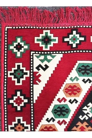 Şark Köşesi Antep Yörük Desenli Kilim Kırmızı 200 x 300 CM