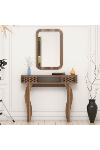 Variant Damla Aynalı Dresuar Ceviz