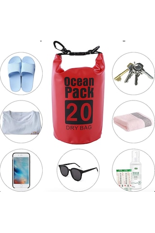 Ocean Pack Kırmızı 20 L Su Geçirmez Yüzen Çanta