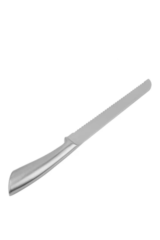 Ekmek Bıçağı, 1 Adet Uzun Paslanmaz Çelik Tırtıklı Ekmek Bıçağı 34 Cm Gri