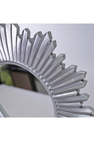 Armanda Yuvarlak Ayna Gümüş