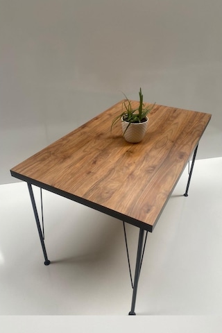 Demo Tanraf Andera Mutfak Masası 120X70 Cm Ebat Metal Ayaklı