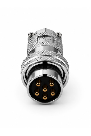 Gx16 6 Pin Erkek Havacılık Konnektörü - Metal Kasa Kablo Tip