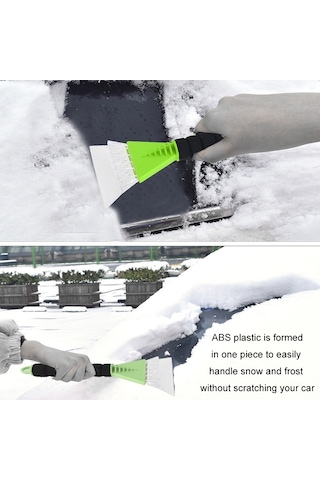 Sones Araç Buz Çözücü Süpürme Fırçalı Kürek Siyah