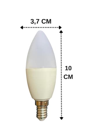 9w 70w Beyaz Işık 6500k E14 Led Mum Ampul, 2 Adet Diğer