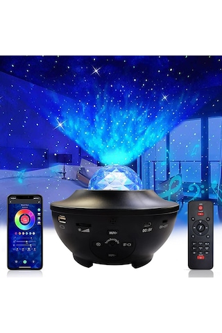 Ximistore9 Evren Projeksiyonlu Bluetooth Şarjlı Yıldız Işığı - Romantik Atmosfer Aydınlatma