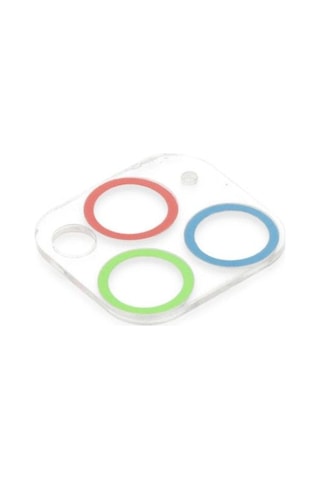 Apple Uyumlu iPhone 11 Pro Max Renkli Kamera Lens Koruma Cam - Mavi-yeşil Çok Renkli