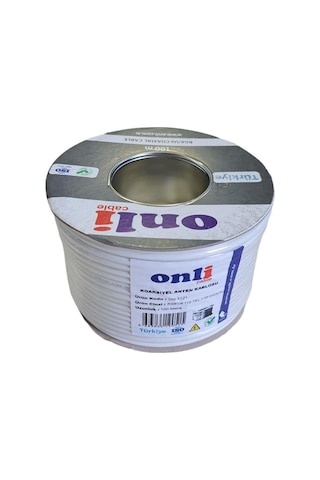 Onli RG6U6 112Tel Beyaz Anten Kablosu 100 M