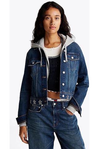 Tommy Jeans Kadın Mavi Ceket Mavi