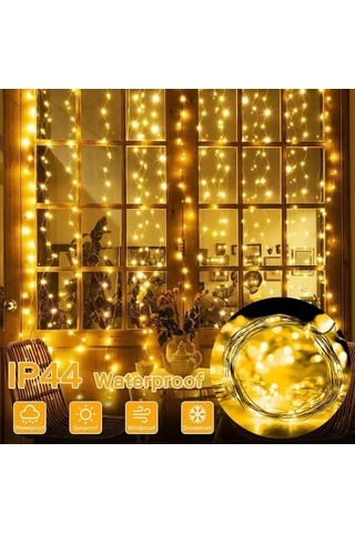 3m Güneş Enerjili Perde Işıkları Peri Işık Zinciri 8 Mod Dış Mekan Su Geçirmez Dekoratif Işıklar Peri Noel Ev Bahçe İçin Diğer