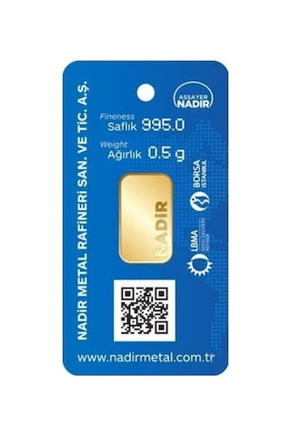 Nadir Gold 0,50 Yarım Gram Külçe Altın 24 Ayar